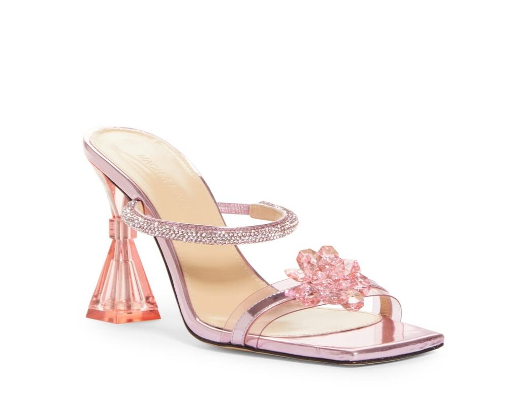 Mach & Mach Embellished Pink Crystal Flower Sandal Size EU 39 / US 9